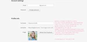 Step 3 of Bloglovin URL tutorial