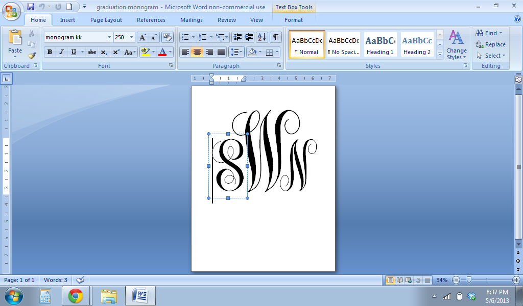 How to Make a Monogram in Microsoft Word