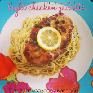 The Best Ever Light Chicken Piccata via The Vintage Modern Wife. This recipe is easy and just requires basic pantry and fridge staples! Totally making this for dinner tonight!