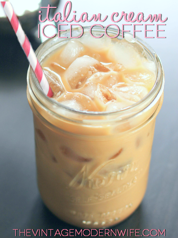 The Vintage Modern Wife is teaming up with Seattle's Best Coffee to bring you Italian Cream Iced Coffee! Perfect for hot summer mornings or a refreshing snack!
