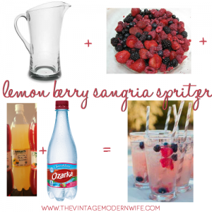 This Lemon Berry Sangria Spritzer is perfect for #HumpDay! I can't wait to make it!