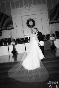 This bride and groom from The Vintage Modern Wife is so pretty! I love the classic black and white for this.