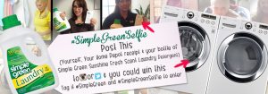 Enter the #simplegreenselfie contest for your change to win a new washer and dryer from LG!