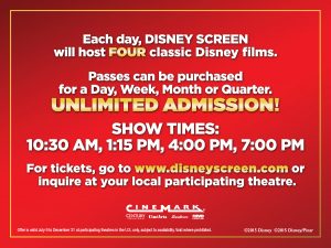 Have you heard about Disney Screen? Disney Screen is a first-of-its-kind membership program and ensures there’s always something for families at the movies. It’s the perfect family activity! Get the details about Disney Screen here!