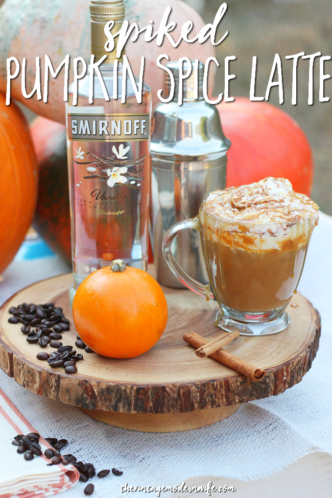 I'm obsessed with this Spiked Pumpkin Spice Latte from The Vintage Modern Wife. I can't stop drinking it!