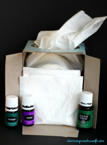 Soothe your nose this winter with Young Living Essential Oil infused tissues with Kleenex brand! This tutorial is super easy and you'll be so happy with yourself for keeping your home chemical free! #ShareKleenexCare #Walmart #ad