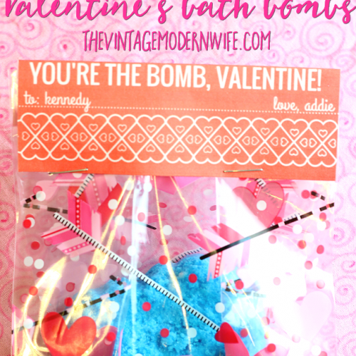 Looking for Valentine's Gifts for Toddlers? These Valentine's bath bombs are WAY too cute and have instructions and a printable so you can make some yourself. It's so easy and tons of fun!