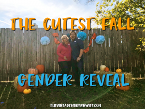 Looking for the cutest fall gender reveal? This pumpkin gender reveal by The Vintage Modern Wife can't be beat! So many cute ideas!