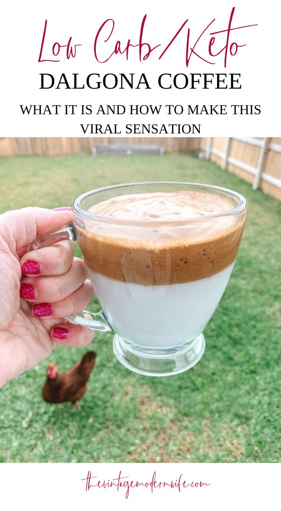 Heard all about the viral trend of Dalgona Coffee but not tried it because you're doing keto or low carb? Try this delicious Keto Dalgona Coffee recipe!