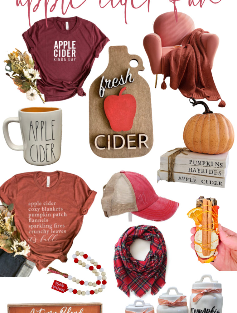Love apple cider? Don't miss this fun round up of Etsy finds for the apple cider fan! From clothes to home decor, there's something for every apple cider fan this Fall!